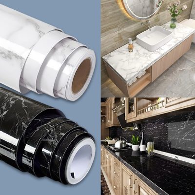 Folie autoadezivă cu efect de marmură (45 x 300 cm) MARBLEEX