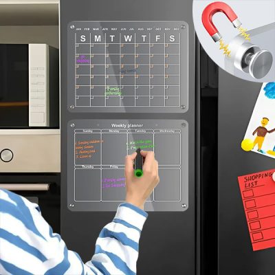 Magnetic Dry Erase Board Calendar pentru frigider | REUSABLEPLAN