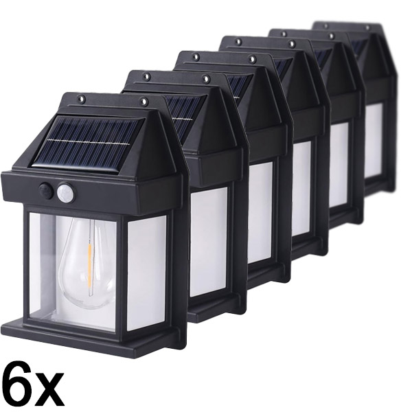 6x Lampă solară de exterior – nu necesită cablare | FLUXLAMP