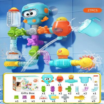 Jucărie de baie cu ventuză rotativă (27 piese/set) | OCTOYFUN